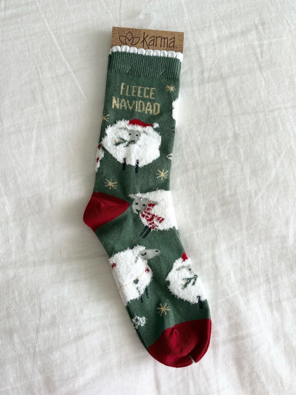 NWT Karma Christmas Sheep Socks